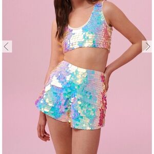 Two Piece Sequin Rosa Bloom Set